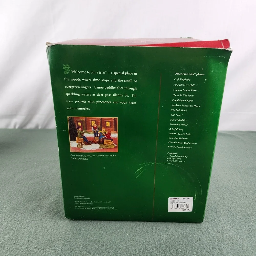 Dept 56 Simple Traditions Pine Isles Timber's Farm House Village w/ Box 2004